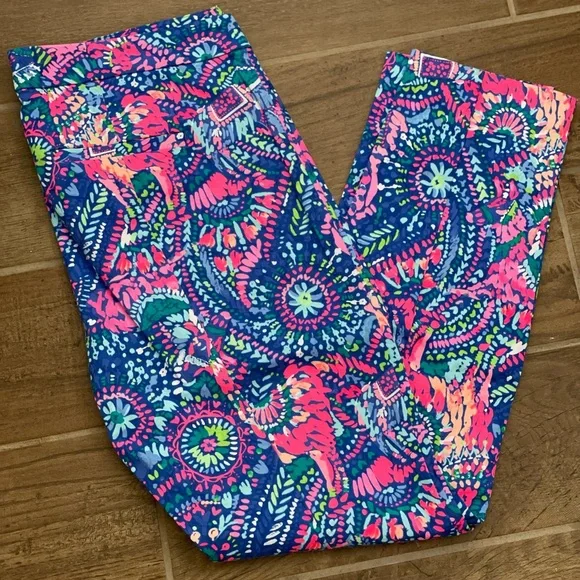 Lilly Pulitzer Women’s Size 8 Mid Rise Kelly Skinny Ankle Pants - Picture 2 of 15